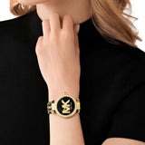 Michael Kors Parker Black Dial Cheetah Print Brown Leather Strap Watch For Women - MK4723 Authentic Buy Shop Now