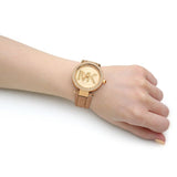Michael Kors Parker Three-Hand Gold Dial Brown Leather Strap Watch For Women - MK4725 Authentic Buy Shop Now
