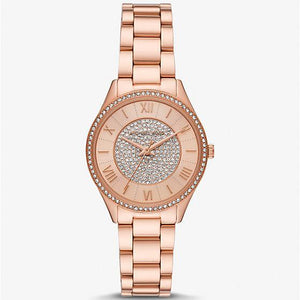 Michael Kors Lauryn Three-Hand Crystals Rose Gold Dial Rose Gold Steel Strap Watch for Women - MK4736 Authentic Buy Shop Now