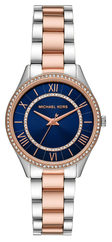 Michael Kors Lauryn Three-Hand Blue Dial Two Tone Steel Strap Watch for Women - MK4738 Authentic Buy Shop Now
