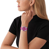 Michael Kors Lexington Quartz Fuchsia Dial Fuchsia Leather Strap Watch For Women - MK4749 Authentic Buy Shop Now