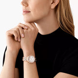 Michael Kors Camille Analog Silver Dial Rose Gold Steel Strap Watch for Women - MK4810 Authentic Buy Shop Now