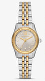 Michael Kors Lexington Three-Hand Silver Dial Two Tone Steel Strap Watch for Women - MK4815 Authentic Buy Shop Now