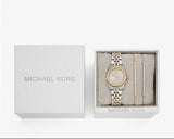 Michael Kors Lexington Three-Hand Silver Dial Two Tone Steel Strap Watch for Women - MK4815 Authentic Buy Shop Now