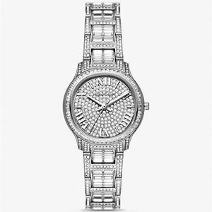 Michael Kors Sage Pavé Crystals Silver Dial Silver Steel Strap Watch for Women - MK4825LE Authentic Buy Shop Now