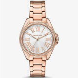 Michael Kors Kacie Three-Hand White Dial Rose Gold Steel Strap Watch for Women - MK4853 Authentic Buy Shop Now