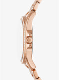 Michael Kors Kacie Three-Hand White Dial Rose Gold Steel Strap Watch for Women - MK4853 Authentic Buy Shop Now