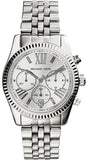 Michael Kors Lexington Silver Dial Silver Steel Strap Watch for Women - MK5555 Authentic Buy Shop Now