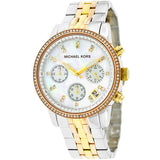 Michael Kors Ritz White Dial Two Tone Steel Strap Watch for Women - MK5650 Authentic Buy Shop Now