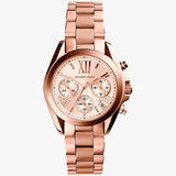 Michael Kors Bradshaw Chronograph Rose Gold Dial Rose Gold Steel Strap Watch for Women - MK5799 Authentic Buy Shop Now
