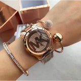 Michael Kors Runway Rose Gold Dial Rose Gold Steel Strap Watch For Women - MK5853 Authentic Buy Shop Now
