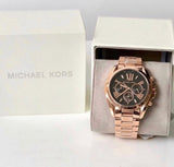 Michael Kors Bradshaw Black Dial Rose Gold Steel Strap Watch for Women - MK5854 Authentic Buy Shop Now