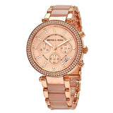 Michael Kors Parker Pink Dial Two Tone Steel Strap Watch for Women - MK5896 Authentic Buy Shop Now