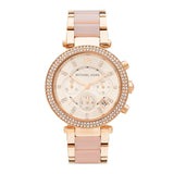 Michael Kors Parker Pink Dial Two Tone Steel Strap Watch for Women - MK5896 Authentic Buy Shop Now
