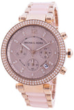 Michael Kors Parker Pink Dial Two Tone Steel Strap Watch for Women - MK5896 Authentic Buy Shop Now