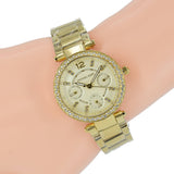 Michael Kors Parker White Dial Gold Steel Strap Watch for Women - MK6056 Authentic Buy Shop Now