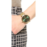 Michael Kors Skylar Green Dial Gold Steel Strap Watch for Women - MK6065 Authentic Buy Shop Now