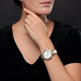 Michael Kors Parker White Dial Two Tone Steel Strap Watch for Women - MK6119 Authentic Buy Shop Now