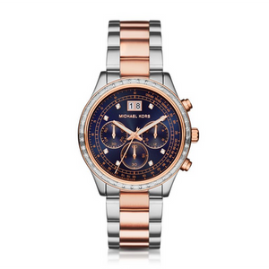 Michael Kors Brinkley Blue Dial Two Tone Steel Strap Watch for Women - MK6205 Authentic Buy Shop Now
