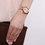 Michael Kors Sawyer Mother of Pearl White Dial Rose Gold Steel Strap Watch for Women - MK6282 Authentic Buy Shop Now