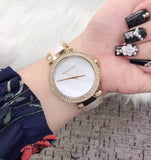 Michael Kors Parker Mother of Pearl Dial Two Tone Steel Strap Watch for Women - MK6400 Authentic Buy Shop Now