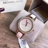 Michael Kors Parker Mother of Pearl Pink Dial Two Tone Steel Strap Watch for Women - MK6402 Authentic Buy Shop Now