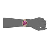 Michael Kors Mini Parker Multi-Function Plum Mother of Pearl Dial Rose Gold Steel Strap Watch For Women - MK6403 Authentic Buy Shop Now
