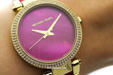 Michael Kors Parker Pink Mother of Pearl Dial Two Tone Steel Strap Watch for Women - MK6490 Authentic Buy Shop Now