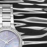 Michael Kors Taryn Mother of Pearl Purple Dial Silver Steel Strap Watch For Women - MK6562 Authentic Buy Shop Now