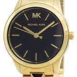 Michael Kors Runway Mercer Quartz Black Dial Two Tone Steel Strap Watch For Women - MK6672 Authentic Buy Shop Now