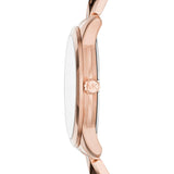 Michael Kors Runway Mercer Mother of Pearl White Dial Two Tone Steel Strap Watch For Women - MK6674 Authentic Buy Shop Now