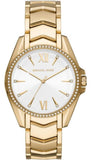 Michael Kors Whitney Three-Hand White Dial Gold Steel Strap Watch For Women - MK6693 Authentic Buy Shop Now