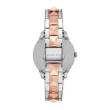 Michael Kors Runway Mercer Crystals Silver Dial Two Tone Steel Strap Watch For Women - MK6716 Authentic Buy Shop Now