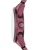 Michael Kors Ritz Chronograph Purple Dial Purple Steel Strap Watch For Women - MK6720 Authentic Buy Shop Now