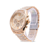 Michael Kors Whitney Chronograph Rose Gold Dial Rose Gold Steel Strap Watch For Women - MK6730 Authentic Buy Shop Now