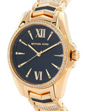 Michael Kors Whitney Quartz Black Dial Two Tone Steel Strap Watch For Women - MK6743 Authentic Buy Shop Now