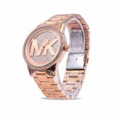 Michael Kors Ritz Analog Crystals Silver Dial Rose Gold Steel Strap Watch for Women - MK6863 Authentic Buy Shop Now