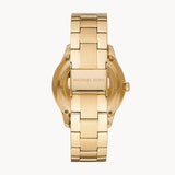Michael Kors Slim Runway Gold Dial Gold Steel Strap Watch For Women - MK3456 Authentic Buy Shop Now