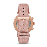 Michael Kors Parker Chronograph White Dial Pink Leather Strap Watch For Women - MK6935 Authentic Buy Shop Now