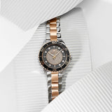 Michael Kors Runway Quartz Black Dial Two Tone Steel Strap Watch For Women - MK6960 Authentic Buy Shop Now