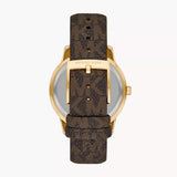 Michael Kors Tibby Multifunction Gold Dial Brown Leather Strap Watch For Women - MK6966 Authentic Buy Shop Now