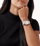 Michael Kors Everest Chronograph Silver Dial Two Tone Steel Strap Watch For Women - MK6975 Authentic Buy Shop Now