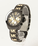 Michael Kors Wren Chronograph Black Dial Two Tone Steel Strap Watch for Women - MK6978 Authentic Buy Shop Now