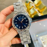 Michael Kors Lennox Three Hand Blue Dial Silver Steel Strap Watch For Women - MK6990 Authentic Buy Shop Now