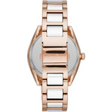 Michael Kors Janelle Three Hand Rose Gold Dial Two Tone Steel Strap Watch For Women - MK7134 Authentic Buy Shop Now