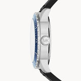 Michael Kors Cunningham Multifunction Blue Dial Black Rubber Strap Watch For Men - MK7160 Authentic Buy Shop Now