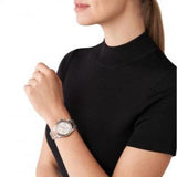 Michael Kors Everest Chronograph White Dial Two Tone Steel Strap Watch For Women - MK7214 Authentic Buy Shop Now
