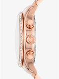 Michael Kors Lexington Chronograph Rose Gold Dial Rose Gold Steel Strap Watch for Women - MK7242 Authentic Buy Shop Now