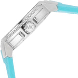 Michael Kors Sidney Multifunction Analog White Dial Turquoise Silicone Strap Watch For Women - MK7246 Authentic Buy Shop Now