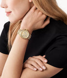 Michael Kors Everest Chronograph Crystals Gold Dial Gold Steel Strap Watch For Women - MK7254 Authentic Buy Shop Now